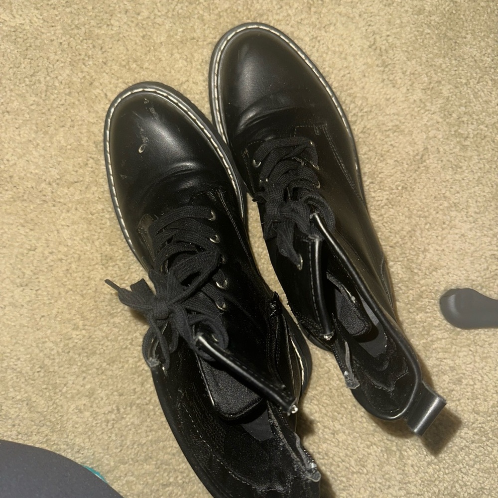 Women’s Black Lace-Up Boots